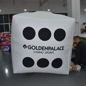 Dés géants gonflables KeepFuns avec le logo GoldenPalace Casino |   Accessoire événementiel personnalisé pour les soirées casino et les promotions - Product Image 5