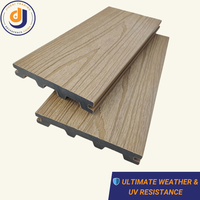 Planche de terrasse en WPC à âme pleine, surface co-extrudée, grain de bois 3D, imperméable, revêtement de sol extérieur pour parc, terrasse, balcon