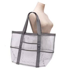 Mới lưới túi nylon mua sắm lưới Tote Túi tái chế lưới túi bãi biển - Product Image 6