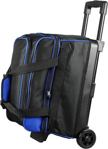 Sac de bowling double roulettes à 2 boules avec compartiment à chaussures séparé, robuste, pour chaussures de bowling – Échantillon gratuit - Product Image 4