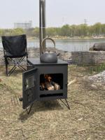 Réchaud de tente de glamping extérieur portable bon marché poêles de sauna poêle de tente à bois de camping pliant en fonte