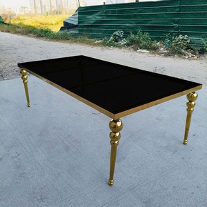 Hotel Wedding Furniture Modern Luxury Convertible Home Furniture <b>Party</b> Event <b>Table</b> Metal Gold Wedding <b>Table</b> - Product Image 6
