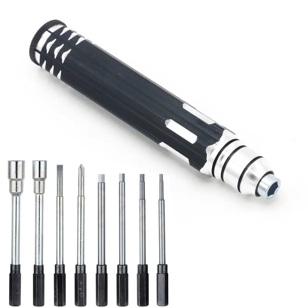 Pocket 8 in 1 Screwdriver Rc Tools Kit For RC Car Drone Plane Hex Socket Hexagon 0#+ 1#- H1.5 H2.0 H2.5 H3.0 4.0Box 5.5Box