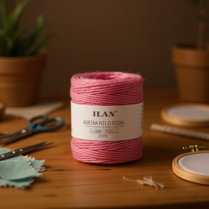 Spago di Sisal Ilan Rosa 3mm 250g per Artigianato e Cucito - Product Image 2