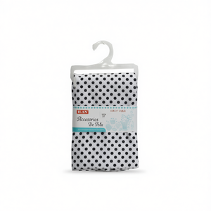 Tela de lunares Ilan 100x150 cm blanca con puntos negros, accesorio de costura - Product Image 2