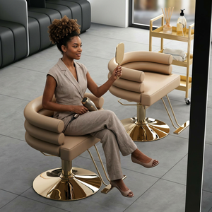 Chaise de Salon en Cuir Marron pour Coiffeur 2026 – Mobilier de Coiffure Professionnel pour Barbier et Esthéticien - Product Image 6