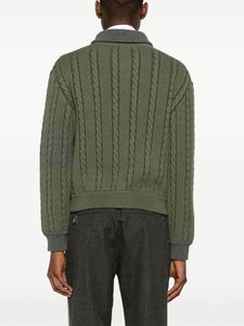 Suéter de invierno personalizado con botón frontal suelto, bloque de color, cuello abatible, cárdigan de invierno de punto para hombre - Product Image 3