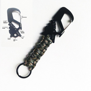 KongBo EDC Multi herramienta Supervivencia al aire libre 550 Paracord Llavero Senderismo Trekking Jogging Mountaineer Mosquetón - Product Image 3