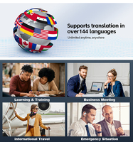 Écouteurs de traduction de langue AI à écran tactile intelligent Écouteurs en temps réel 3 en 1 Traducteur OWS Écouteurs avec 144 langues