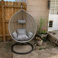 Fauteuil suspendu en rotin moderne et personnalisé, éco-responsable, avec coussin imperméable, pour salon et terrasse