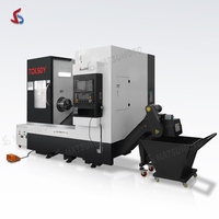 Tour CNC à banc incliné Chine TCK50Y, robuste, horizontal, 3 axes, centre d'usinage, commande GSK, broche simple, 550 mm