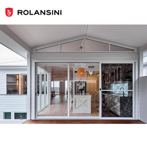 Portes coulissantes à double vitrage rustiques australiennes Rolansini S3 AS12, système de portes coulissantes en aluminium et verre pour jardin résidentiel - Product Image 2