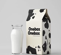 Boîte à lait personnalisée imprimée, emballage en carton recyclable pour boissons