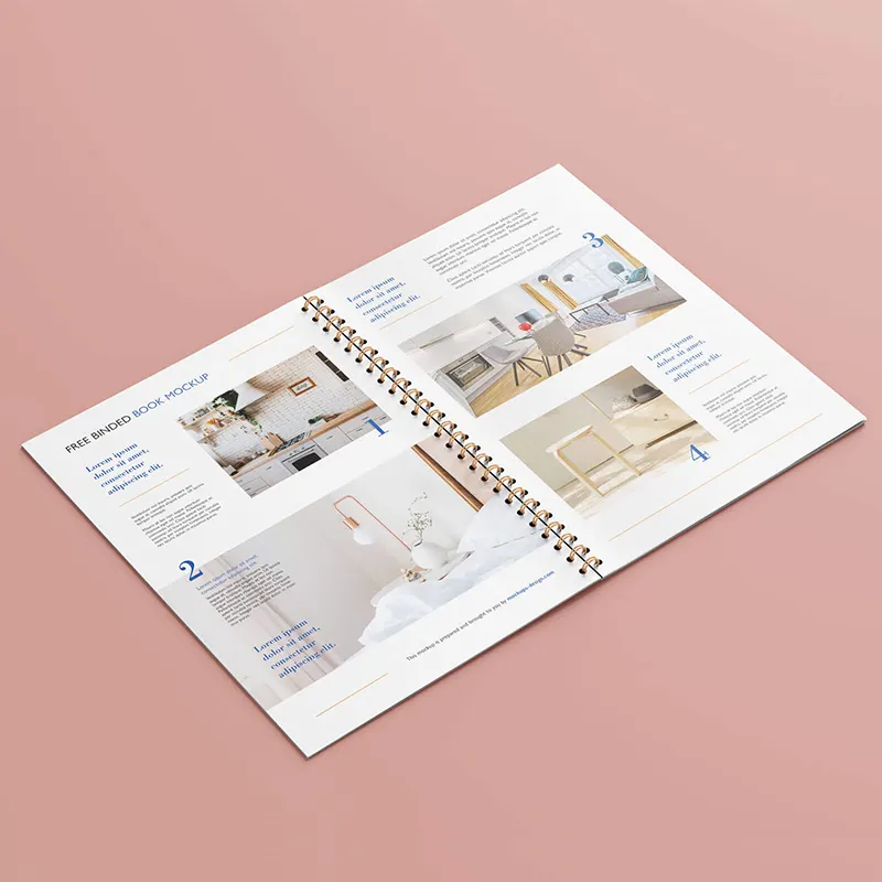 Individuelle Spirale Bindungs-Färbung Mode Magazin Buch Papierdruck Hardcover-Dienstleistungen Druck Magazin Katalog