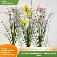 Bunga Gerbera Buatan Ramah Lingkungan Qishuo, Bunga Potentilla Simulasi, Dekorasi Pernikahan Indoor/Outdoor