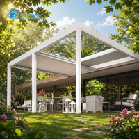 Pergola en aluminium sur mesure Sweet Home avec système de lames rétractables, toit motorisé et design bioclimatique imperméable
