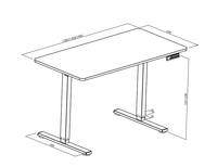 Cadre de bureau électrique à double moteur réglable en hauteur, pour position assise ou debout, plusieurs options de taille, haute stabilité, robuste