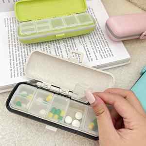 Portable Eco-Friendly Folding Plastic Square Pocket 7 Compartments Travel 3-5 Days Medicine Pill Storage Container Organizer - Product Image 4