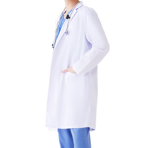 Bata de Laboratorio Blanca de Poliéster y Algodón para Hombre, Uniforme de Farmacéutico Bordado con Bata de Consulta para Uso Hospitalario - Product Image 2