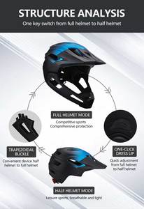 Casco de Ciclismo de Montaña de Cobertura Total de Alta Calidad con Estándar CE CPSC, Integral, Ligero, Ideal para Carreras de <span class=keywords><strong>BMX</strong></span> - Product Image 5
