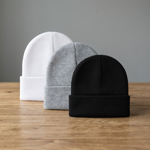 Kvetoo – Bonnets unisexes tricotés personnalisés par le fabricant, brodés, pour la course et l'hiver, vierges, à motif uni, pour le voyage et les loisirs - Product Image 4