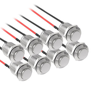 Interrupteur à bouton-poussoir en acier inoxydable/aluminium de 12 mm IP65 pour équipement médical - Mini interrupteur stérilisable avec 1NO1NC fiable - Product Image 1