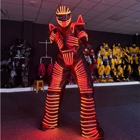 Armure de danse robotique LED lumineuse pour adultes, combinaison lumineuse personnalisée pour discothèque, mariage, spectacle sur scène