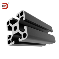 Profilé en aluminium extrudé industriel noir 4040 -3,0 mm, aluminium robuste 40 mm * 40 mm, matériau pour support de réservoir de poissons, établi, cadre