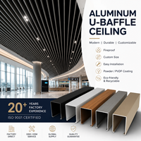 Système de plafond tendu carré ignifuge en métal suspendu en forme de U pour la décoration intérieure moderne