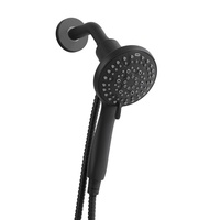Pommeau de douche magnétique ABS de style américain à 7 jets, économiseur d'eau 1,8 GPM, avec amplificateur de pression, pour salle de bain domestique, vente en gros