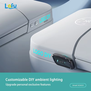 Commande vocale automatique AI Capteur de pied capacitif intelligent pour toilettes Couvercle d'économie d'eau Forme de bol allongée Comprend une télécommande - Product Image 4