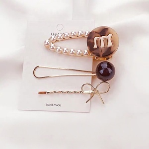 Nuovo stile bella forcina di moda perla fermaglio per capelli Set 3 pz/set per le donne all'ingrosso - Product Image 4