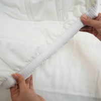 Offre Spéciale – Ensemble de Literie Détachable Personnalisé OEM 100% Coton 400T – Housse de Couette et Drap Plat/Housse Ajustée de Luxe pour Hôtels