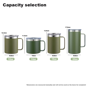 แก้วกาแฟสแตนเลสเก็บความร้อน ขนาด 350 มล. 12 ออนซ์ แบบคลาสสิก ทนทาน พร้อมหูจับด้านข้าง เหมาะสำหรับเป็นของขวัญสำหรับครูในสถาบันการศึกษาส่วนตัว - Product Image 2