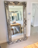 Miroir sur pied de luxe vintage français pour chambre à coucher, miroir de maquillage décoratif, miroir baroque orné pour mariage, vente en gros