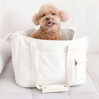 Sac de transport léger pour petits chiens de moins de 15 lbs, sac de transport matelassé et rembourré pour chiots avec clip de sécurité pour laisse
