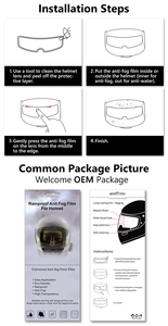 Pellicola Antipioggia per Casco Pellicola Antiappannamento per Casco <span class=keywords><strong>Film</strong></span> Anti-Appannamento per Casco Anti-Pioggia - Product Image 4