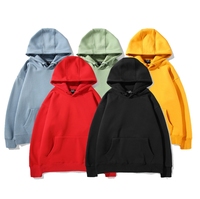 Oversize Drop Shoulder 430Gsm Venta caliente de manga larga de lana de tela de algodón poliéster logotipo personalizado pulóver sudaderas con capucha de los hombres