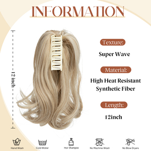 Extensiones <span class=keywords><strong>de</strong></span> Cabello Sintético con Clip para <span class=keywords><strong>Cola</strong></span> <span class=keywords><strong>de</strong></span> Caballo, Resistentes al Calor, Fibra <span class=keywords><strong>de</strong></span> Alta Temperatura, Súper Onduladas y Voluminosas, Postizo <span class=keywords><strong>de</strong></span> Cabello Sintético - Product Image 4