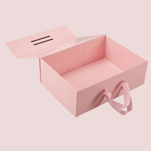 Caja de Cartón Plegable para Regalos y Ropa con Logotipo Personalizado, Caja de Embalaje Rígida con Asa de Cinta, Forro de Esponja y Laminación Mate - Product Image 2