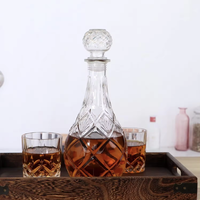 Auf Lager Luxuriöse Edle 50ml 250ml 500ml 750ml 1000ml Kreative Leere Klarglas-Flaschen für Kohlensäurehaltige Getränke mit Korkverschluss