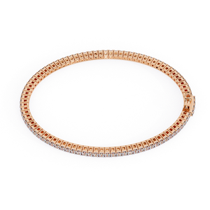 Pulsera de Oro Rosa para Mujer, Diseño Elegante y Minimalista, Superficie Brillante, Joyería Estilosa para Uso Diario, Regalo - Product Image 4