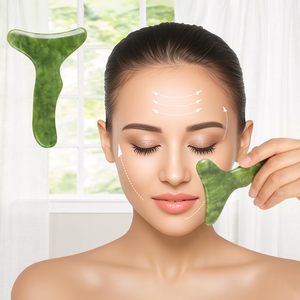 Pierre de Jade Gua Sha Massage Too Muscle Grattoir Outils Ensemble Muscle Grattage Outils de Massage Anti Cellulite Spa <span class=keywords><strong>Acupuncture</strong></span> Outils - Product Image 2