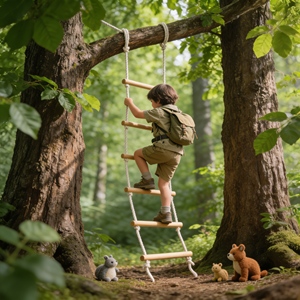 Escalera de cuerda y columpio <span class=keywords><strong>para</strong></span> sala de juegos interior y gimnasio en casa, equipo de fitness <span class=keywords><strong>para</strong></span> niños - Product Image 2