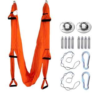 Kit de balançoire de yoga <span class=keywords><strong>aérien</strong></span> professionnel 5M, couleur et logo personnalisables, soies en nylon haute résistance durables pour l'exercice, hamacs de qualité supérieure - Product Image 4