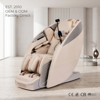 Fauteuil de massage corporel complet de luxe 4D à double moteur, zéro gravité, avec fonction flex SLTrack, chauffant, Shiatsu, pétrissage et étirement thaïlandais, mobilier de salon