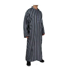 Vente chaude Style Superbe Matériel Délicat Faire <span class=keywords><strong>Maroc</strong></span> Style Tissu pour Hommes Longues Robes Marocain À Capuche Thobe - Product Image 3