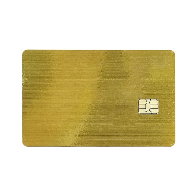 RFID Contact Card Sim Blank Brushed Gold/blcak Bottom Magnetic  RFID IC Cards