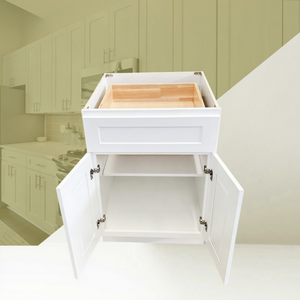 Almacén americano, envío gratis, venta al por mayor, gabinetes de madera maciza para Contratista, gabinete Base de cocina blanco estándar de EE. UU. de - Product Image 1