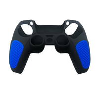 Coque de protection ergonomique bicolore anti-transpiration avec découpes précises et antidérapante en silicone pour manette PS5 DualSense